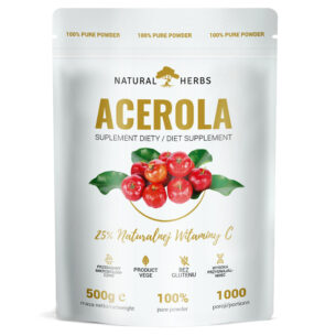 ACEROLA NATURALNA WITAMINA C W PROSZKU 0,5 KG PRODUKT WEGE