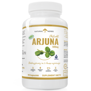 Arjuna Ekstrakt 500mg ZDROWE SERCE STRES CIŚNIENIE WĄTROBA 90 kapsułek