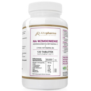 NA WZMOCNIENIE Ashwagandha + Cynk + Witamina C+ Witamina B6 120 tabletek