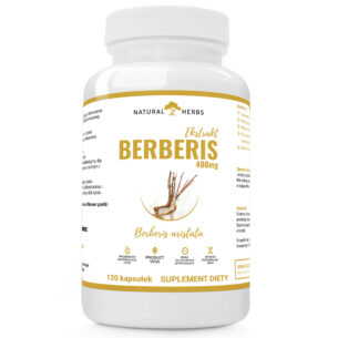 Berberis Ekstrakt 400mg Berberyna PRODUKT WEGE 120 kapsułek
