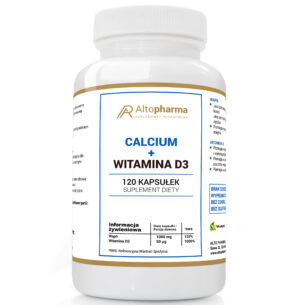 CALCIUM 1000mg WITAMINA D3 50µg WAPŃ MOCNE KOŚCI 120 kapsułek