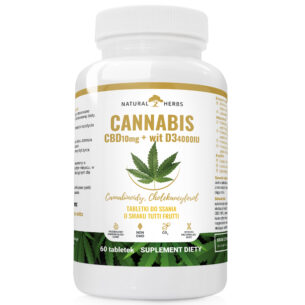 CBD 10mg + Witamina D3 4000IU FULL SPECTRUM 60 tabletek do ssania