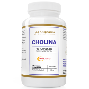 Cholina VitaCholine 300mg LEPSZA PAMIĘĆ KONCENTRACJA REFLEKS VEGE 90 kapsułek