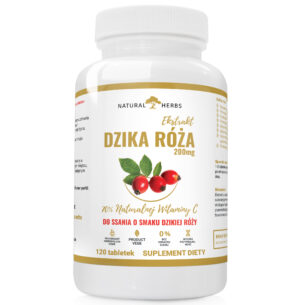 DZIKA RÓŻA 70% NATURALNA WITAMINA C DO SSANIA 120 tabletek