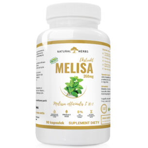 EKSTARKT 10:1 Z LIŚCI MELISY 350mg ZDROWY SEN ODPRĘŻENIE RELAKS PRODUKT WEGE 90 kapsułek