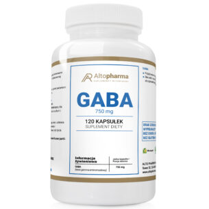 GABA 750mg KWAS AMINOMASŁOWY RELAX SEN PRODUKT WEGE 120 kapsułek