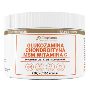 GLUKOZAMINA, CHONDROITYNA, MSM, WITAMINA C -100% PURE POWDER 250g
