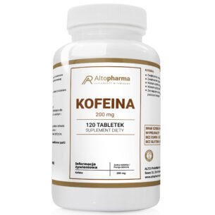 KOFEINA 200mg PAMIĘĆ KONCETRACJA PRODUKT WEGE 120 tabletek