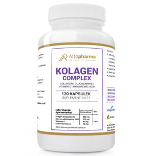 KOLAGEN COMPLEX - Kolagen (Seagarden®),Siarczan glukozaminy 2KCI, Witamina C, Kwas hialuronowy 120 kapsułek