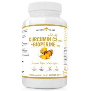 KURKUMINA + PIPERYNA CURCUMIN C3 500mg PRODUKT WEGE 120 kapsułek