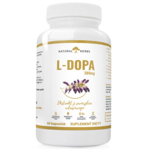 L-DOPA 300mg PAMIĘĆ KONCETRACJA DOPAMINA PRODUKT WEGE 60 kapsułek
