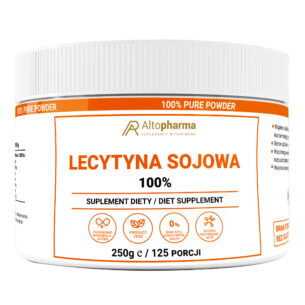 Lecytyna Sojowa 100% 250g w proszku KONCENTRACJA Stres PAMIĘĆ Cholesterol