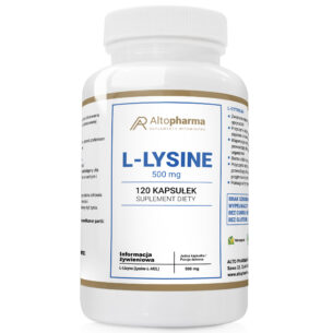 L-LIZYNA 500mg ODPORNOŚĆ STRES OPRYSZCZKA PRODUKT WEGE 120 kapsułek