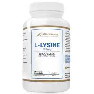 L-LIZYNA 500mg ODPORNOŚĆ STRES OPRYSZCZKA PRODUKT WEGE 60 kapsułek