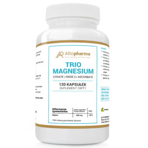 MAGNEZ TRIO MAGNESIUM 400mg ORYGINAŁ PRODUKT WEGE 120 kapsułek