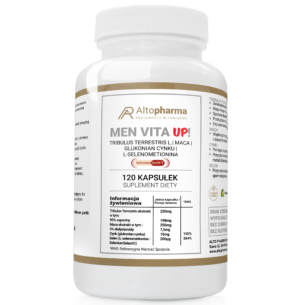 MEN VITA UP TRIBULUS MACA CYNK SELEN POTENCJA LIBIDO PRODUKT WEGE 120 kapsułek