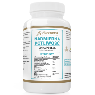 NADMIERNA POTLIWOŚĆ Skrzyp Szałwia Melisa Pokrzywa Mniszek STOP POT PRODUKT WEGE 90 kapsułek