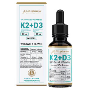 NATURALNA WITAMINA K2 MK-7 + D3 JUNIOR DLA DZIECI KROPLE 30ml
