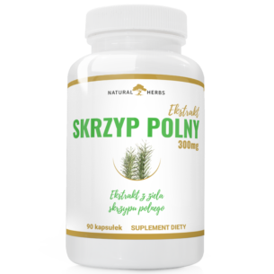 NATURALNY Skrzyp Polny Ekstrakt 300mg DETOX WŁOSY SKÓRA PAZNOKCIE WĄTROBA 90 kapsułek