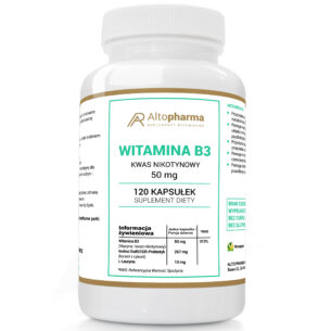 NIACYNA WITAMINA B3 PP 50mg Kwas Nikotynowy PRODUKT WEGE 120 kapsułek